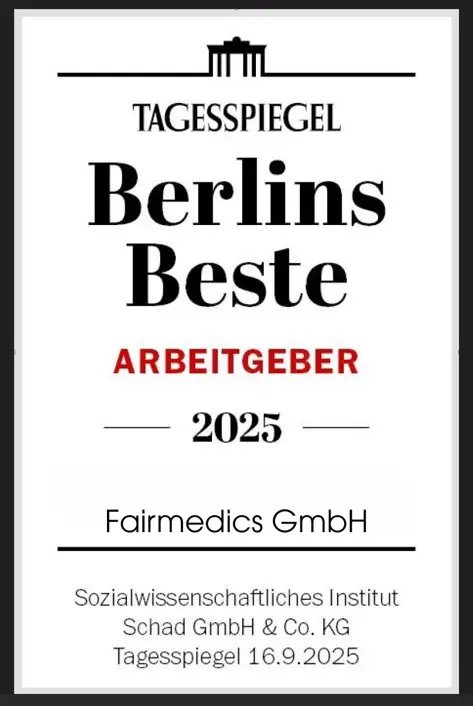 Berlins Beste Arbeitgeber 2025 – Fairmedics GmbH
